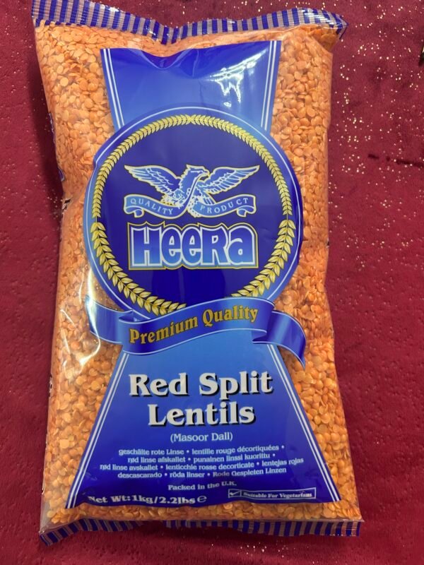 Heera Red Split Lentils 1kg/ Heera Masoor Dal 1kg