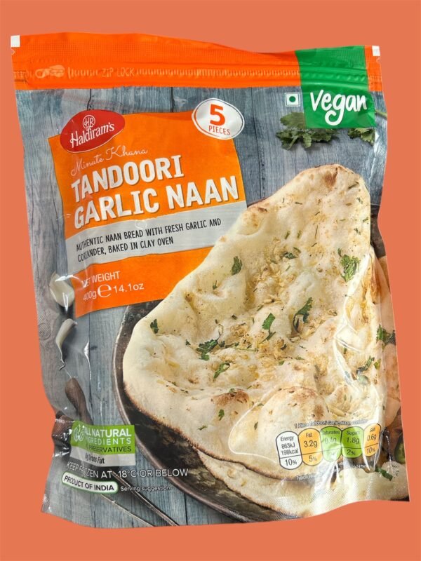 Haldiram Tandoori Garlic Naan (Vegan) Frozen 5pc