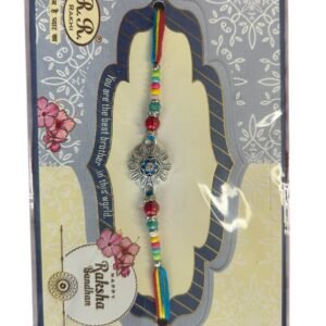 Rakhi 1 pc (Blue & Silver Color Flower)