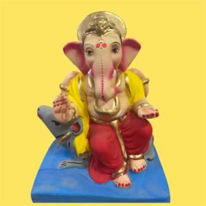 Ganesh Ji Idol (made with Clay - Shadu Mati) 8''