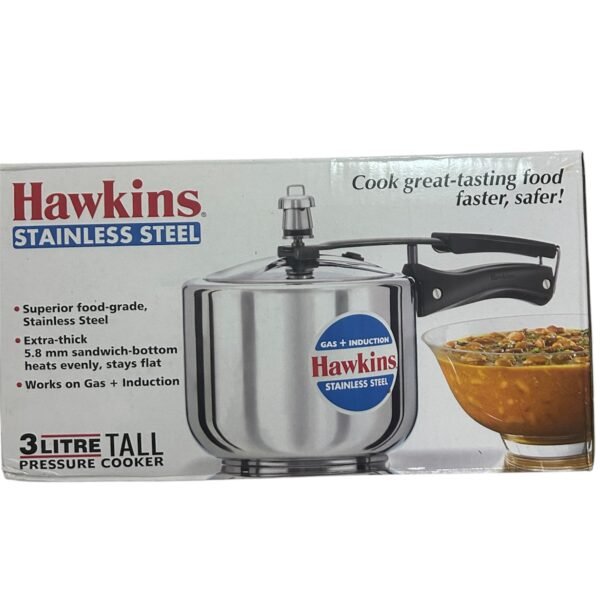Hawkins Stainless Steel Cooker 3LTR (Gas + Induction)