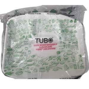 Tubo Biodegradable 4 Partition Plates 25pcs