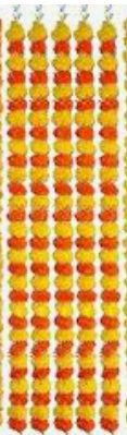 Artificial Marigold (Genda) Flower Orange Yellow 1pc