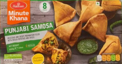 Haldiram Punjabi Samosa (Vegan) 8pc frozen 650gm
