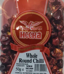 Heera Round Chillies Whole 50gm Extra Hot