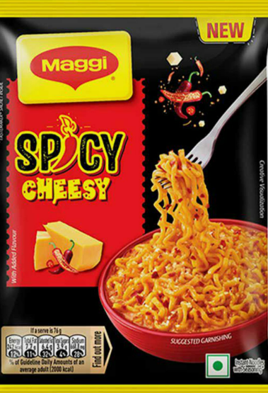 Maggi Spicy Cheesy 1 pc pack 76gm