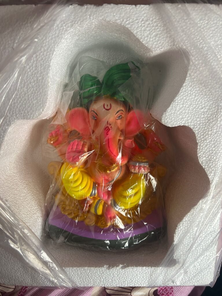 Ganesh Ji Idol (made with Clay - Shadu Mati) 12''