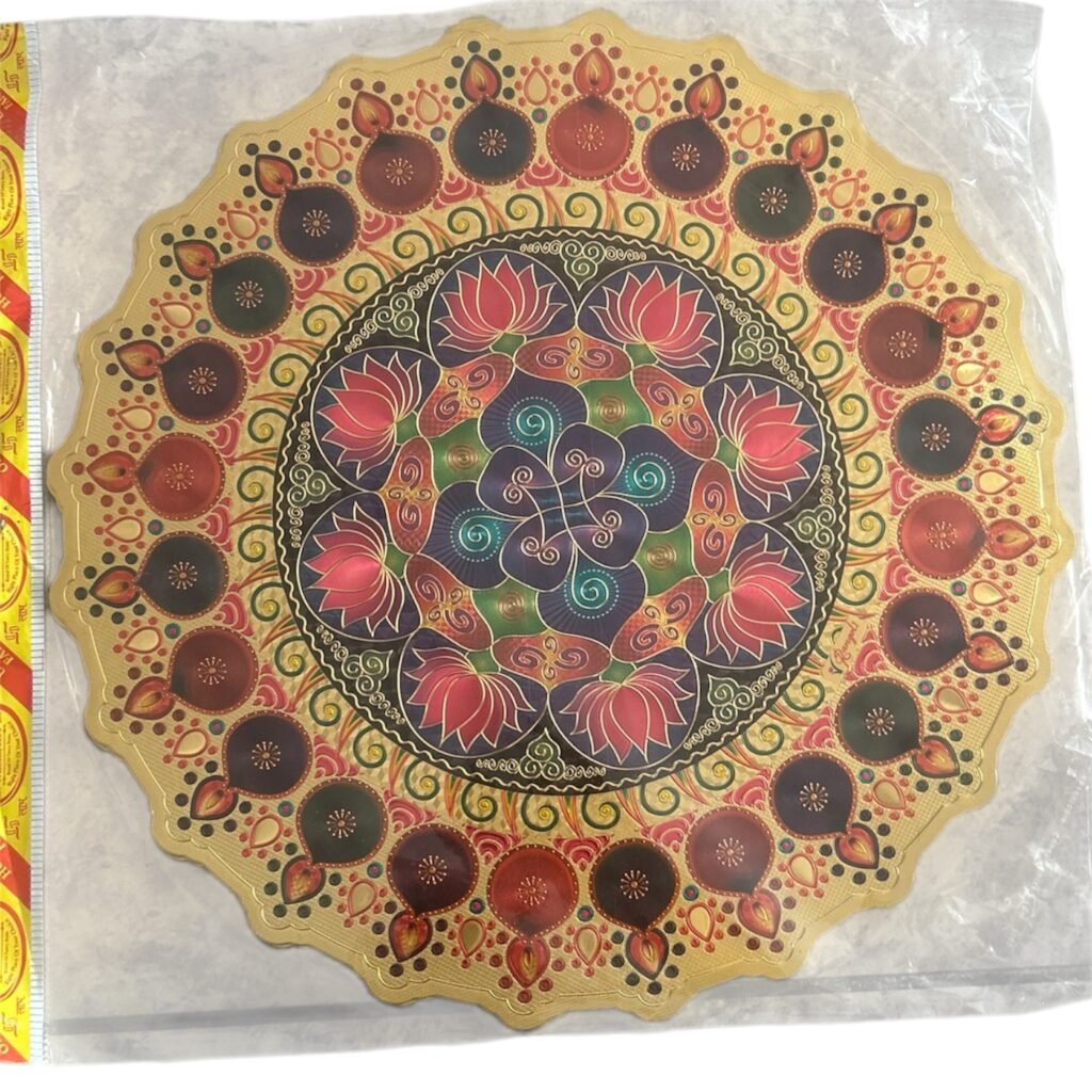 Rangoli Stickers 25cm appx ( Lotus Pattern)