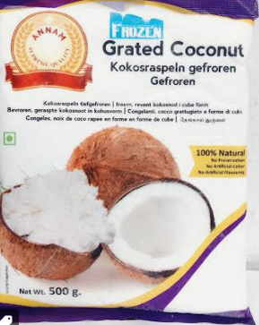 Annam Frozen Grated Coconut 500gm