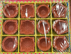 Clay Diya 12 pc set Panchwati