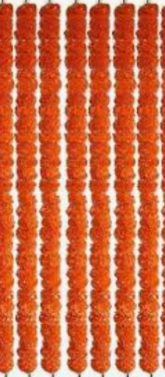 Artificial Marigold (Genda) Flower Dark Orange Yellow 1pc