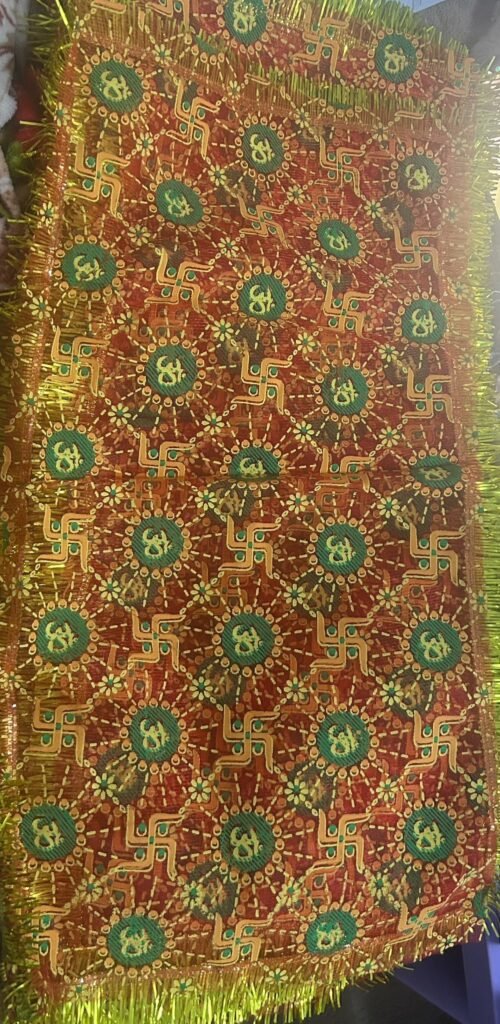 Pooja Mata Ki Chunri OM Swastik Print